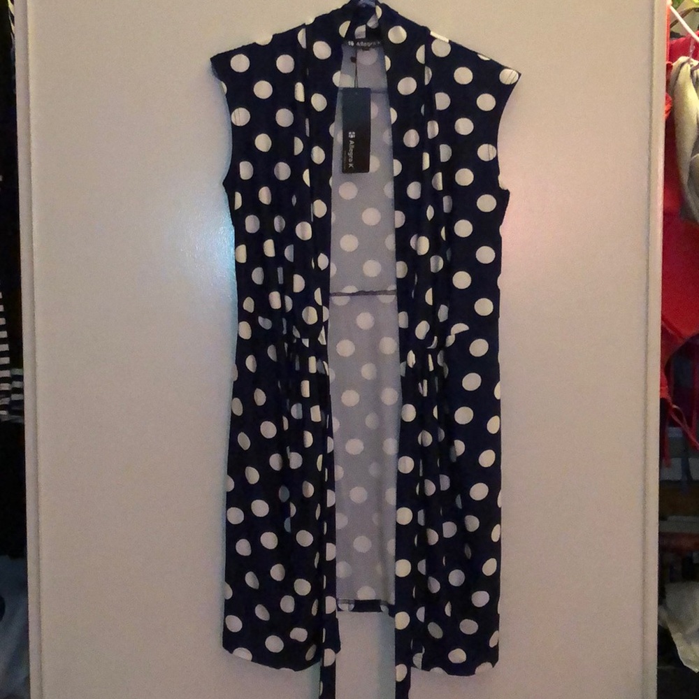 Allegra K's Tie Waist Wrap Dress